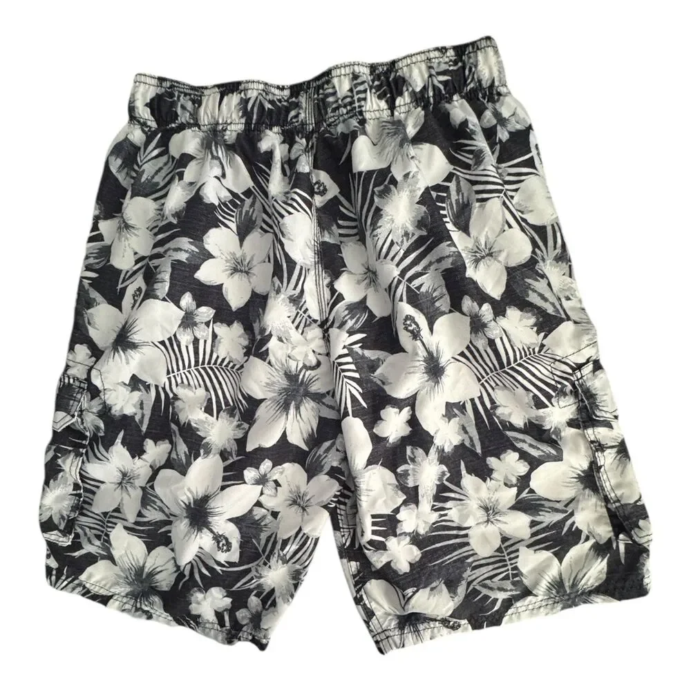 Kanu Surf Swim Trunks Mens Large Floral‎ Hawaiian Board Shorts Pockets